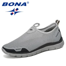 BONAผู้ชายBreathable Casualรองเท้าKrasovki Mocassinตะกร้าHommeสบายรองเท้าผ้าใบรองเท้าChaussures Pour Hommesตาข่ายรองเท้า