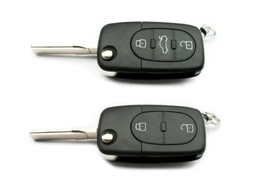 Carbon Grey Flip Key Remote Key Protection Case For Audi A3 8L A4 B5 B6 TT MK1 A6 C5