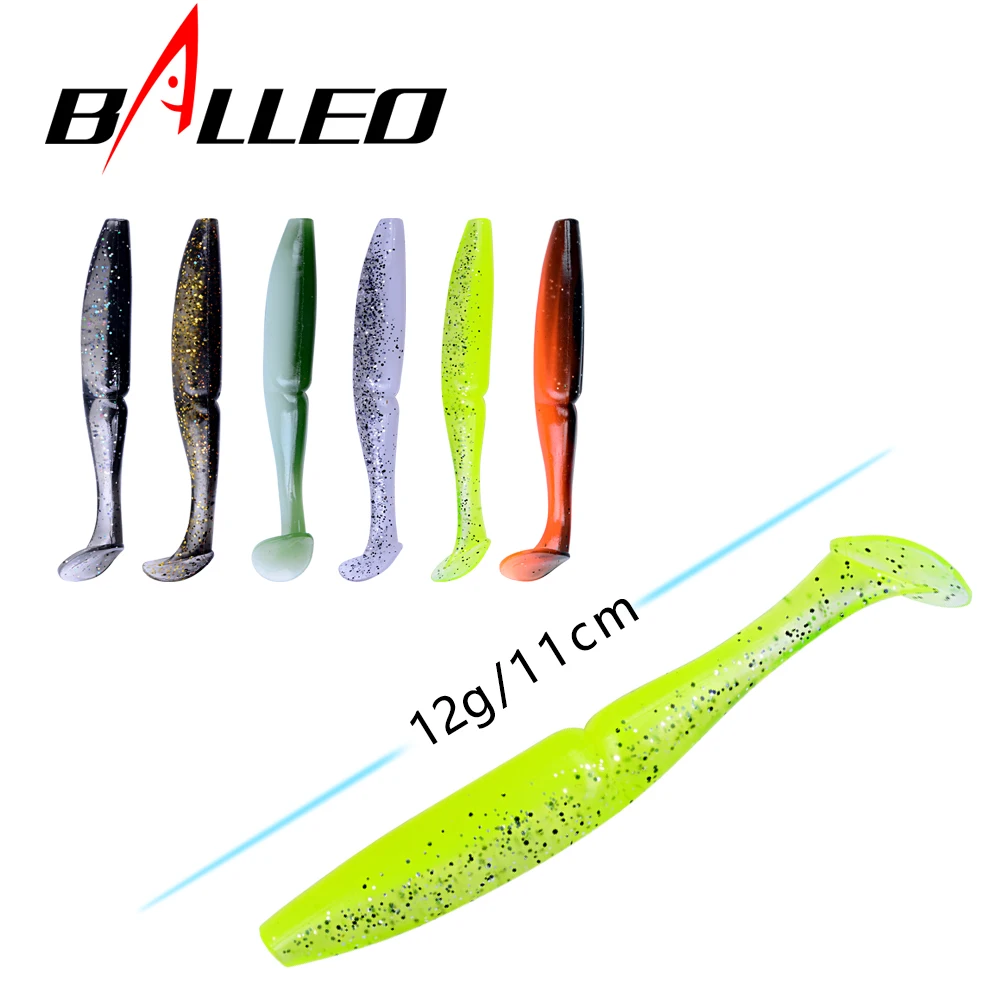 Balleo 3pcs/lot soft lure 12g/11cm double color Fishing lure  Shad Worm  Swimbaits Silicone Soft Bait Carp Artificial Soft Lure