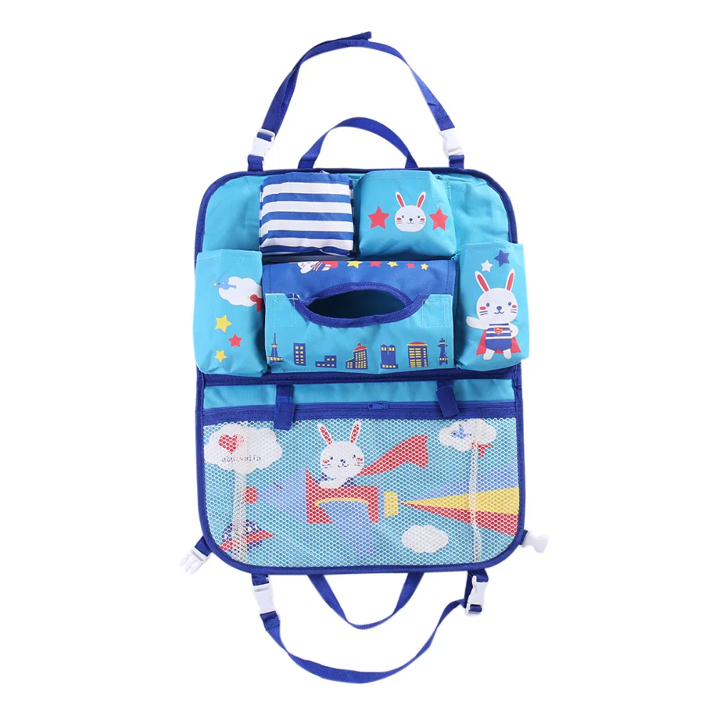 Cartoon Baby Car Seat Back Storage Bag, Large Capacity Multi-functional Hanging Bag, Kids Auto Seat Organizer Toddler Travel Box