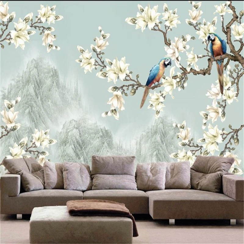

beibehang style hand - painted abstract large - scale tree 3d seamless murals living room bedroom TV background wallpaper