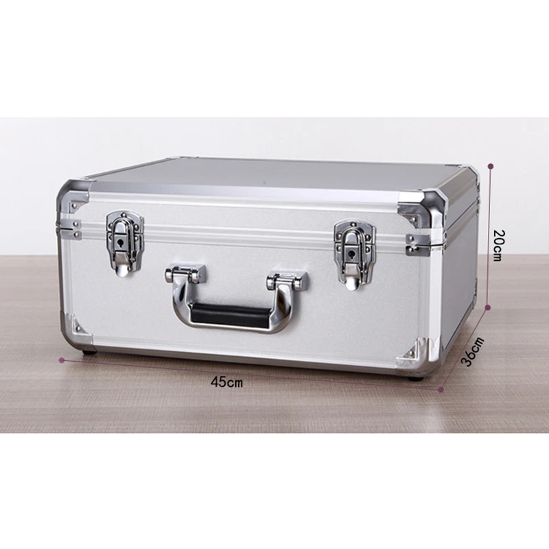 450*360*200mm Tool Box Aluminum Alloy Hardware Toolbox Large Capacity Tool Case Suitcase File Box Portable Storage Case