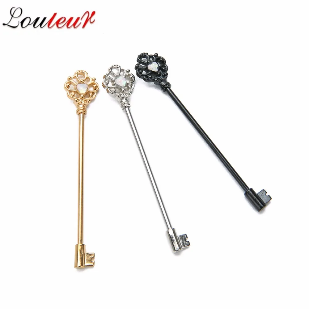 Louleur Key Ear Scaffold Bar Barbell Piercing Cartilage Earring Body Jewelry Industrial Piercing Ethnic Indian Jewelry 2019