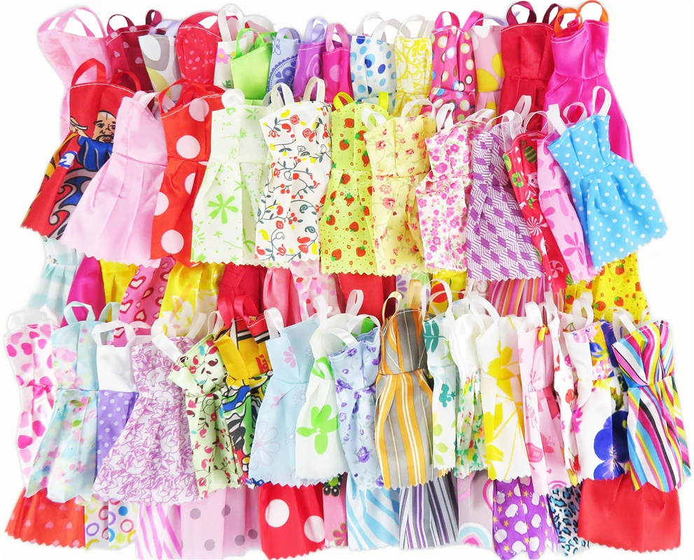 10 Pcs Mix Soorten Mooie Handgemaakte Party Dress Mode Kleding Beste Cadeau Kinderen Speelgoed Voor Barbie Pop Accessoires