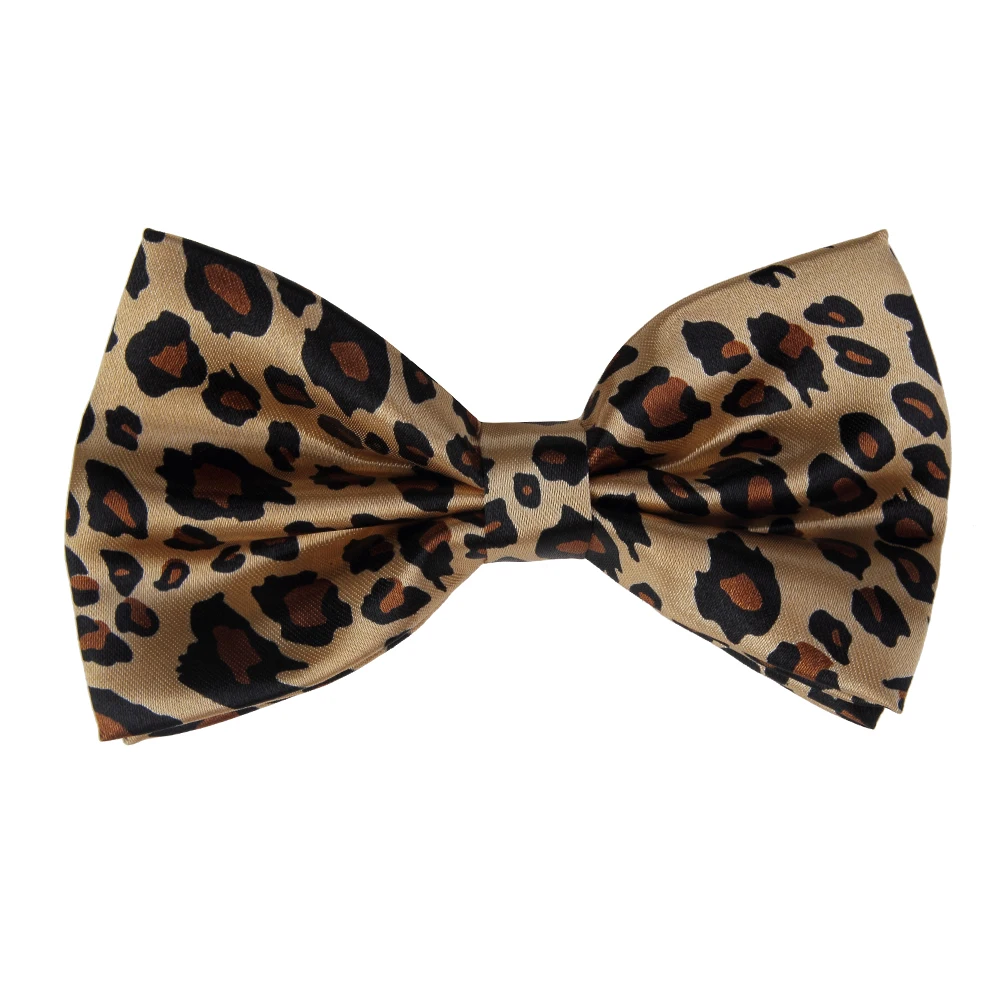 Fashion Yellow Men Women Suspenders Bow Tie Set 2.5 cm Wide Animal Leopard Suspenders Braces Bowtie Female Bretels