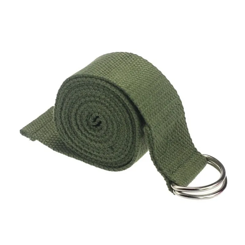 1.8mx3.8cm Yoga Strap Durable Cotton Exercise Straps Adjustable D-Ring Buckle Gives Flexibility for Yoga Stretching Pilates