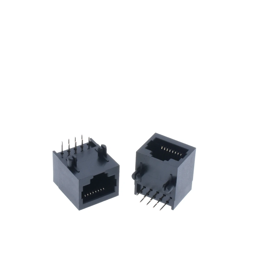 100PCS x RJ45 56 Plastic type 8P8C 8Pin 17.8mm PCB Right Angle Modular Female Network Socket LAN Connector