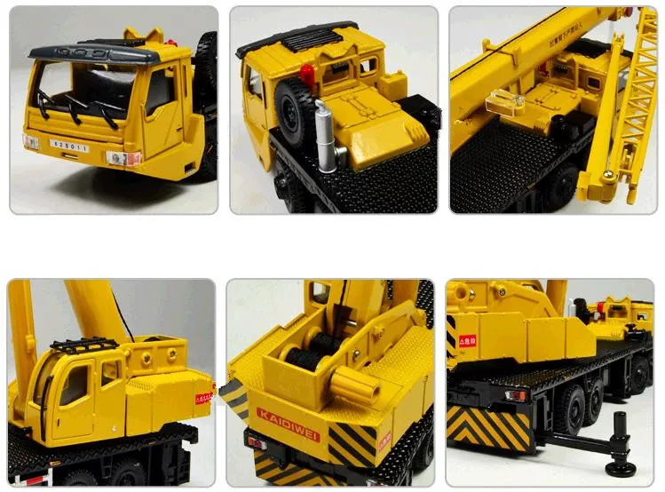 1:55 alloy Inertial truck, truck crane high simulation model, metal casting, can slide puzzle toys, free shipping