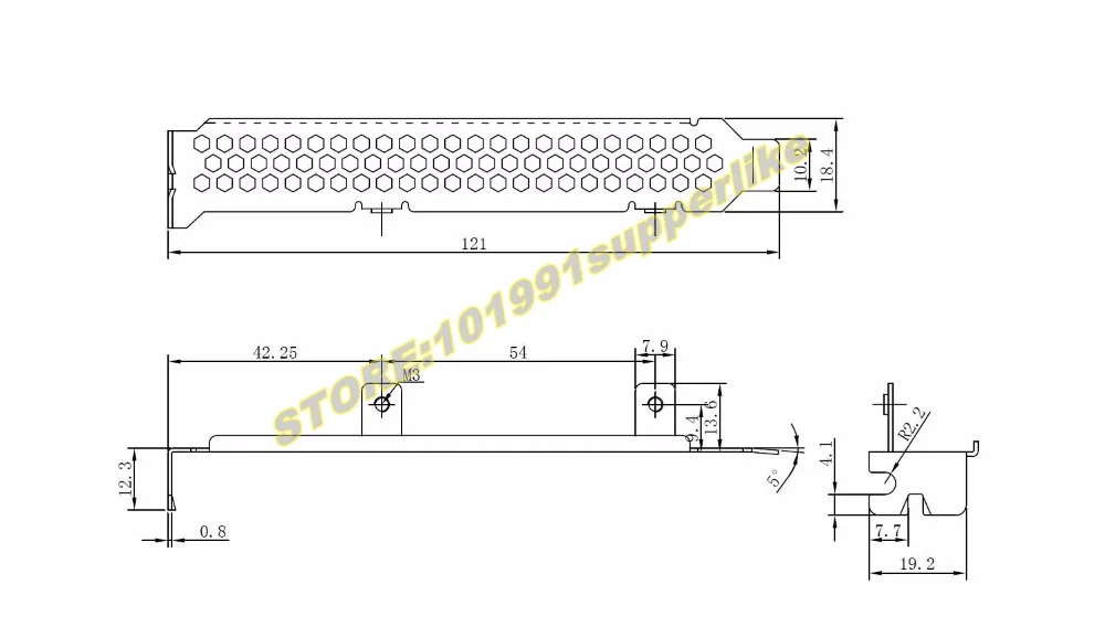 DEBROGLIE   1PCS  Porous heat dissipation  Bracket / Baffle for Intel 750 P3500 P3600 P3700 SSD with Screw