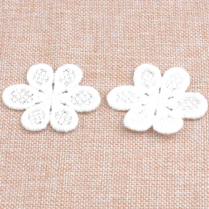 Nuovo 20 pz bellissimo fiore colore bianco pizzo ricamato accessori nastro di pizzo decorazione cucire su pizzo Guipure fai da te cp1556