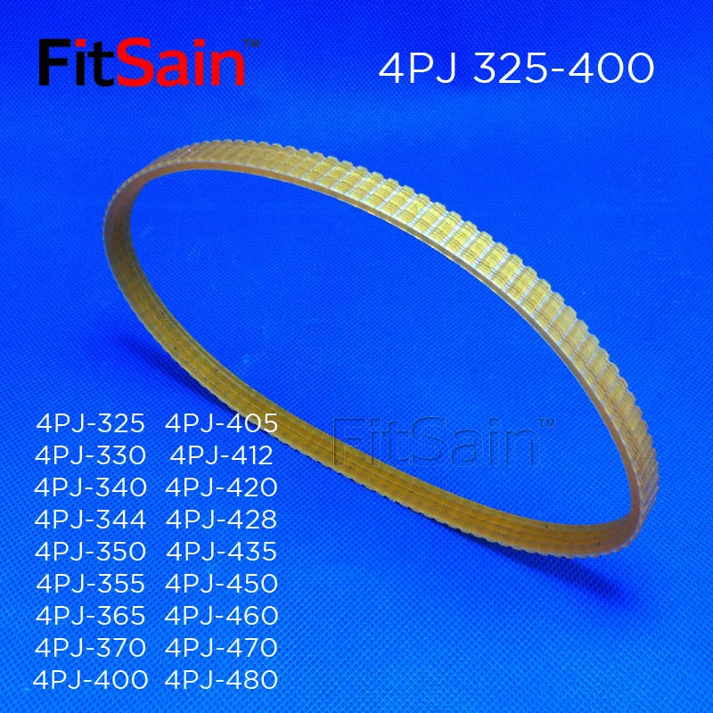 FitSain-V-ribbed belt Woodworking planer width 10mm Multi wedge PJ Belt pulley 4 slots 4PJ-325/330/340/344/350/355/365/370/400mm