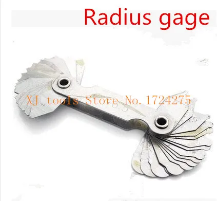 Free Shipping 3 Pcs stainless steel Radius gage radius template R gauge R1-6.5MM/R7-14.5MM/R15-25mm