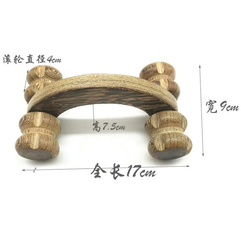 Wooden Massager Roller Body Care Tool Wood Massage Wheel Roll Four Leg Back Home Stress Relax Manual Nursing Household