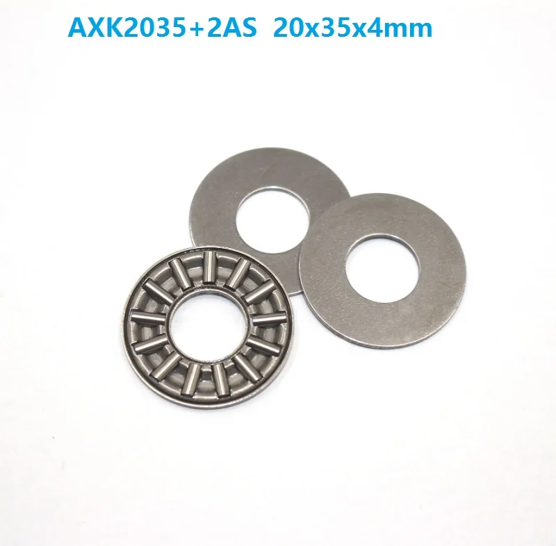 50pcs/lot AXK2035+2AS Plane Thrust Need Roller Bearing 20x35x4mm needle roller cage assemblies 20*35*4mm