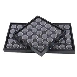 Caja de almacenamiento vacía para polvo de uñas, contenedor de diamantes de imitación, caja de placa, herramienta de manicura, 25/50
