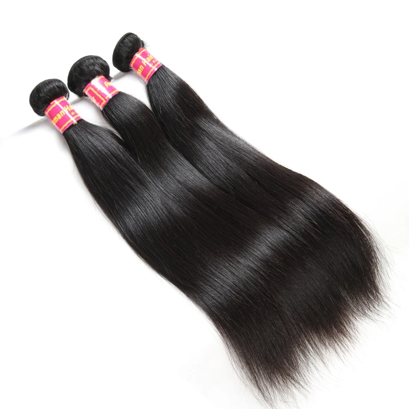 Ali Queen Hair Straight Brazilian Human Hair Weaves Bundles 1/3/4 Pcs Remy Hair Bundles 10