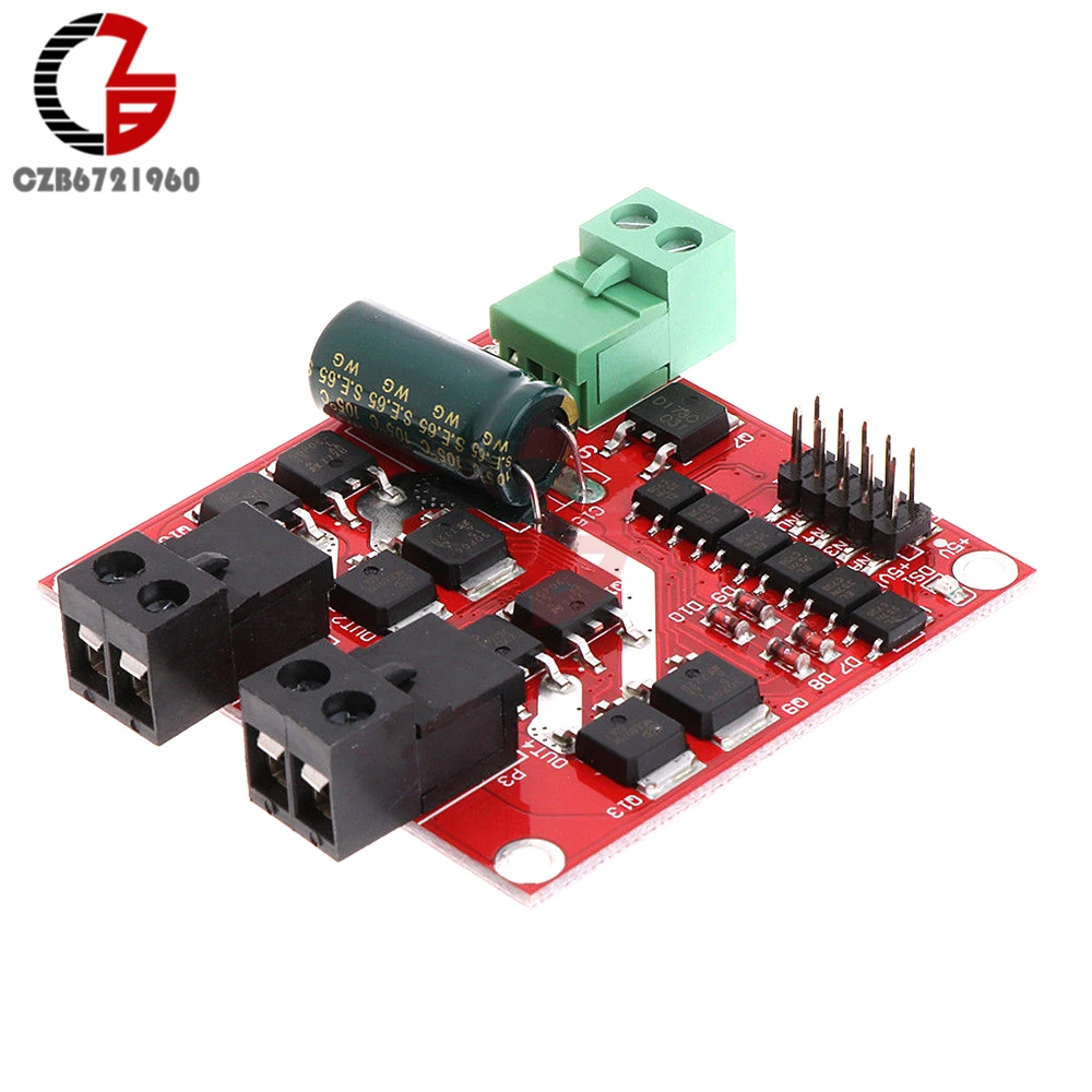 160W 7A Dual DC Motor Drive Module Positive Negative PWM Speed L298 Logic XY160D