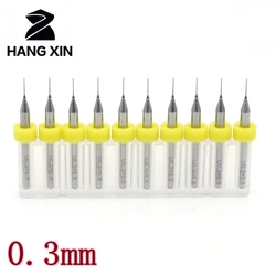 0.3mm    0.35mm 10pcs / set Tungsten Carbide Dremel PCB Drill Set Router Wood Bit Drill Metal Drilling