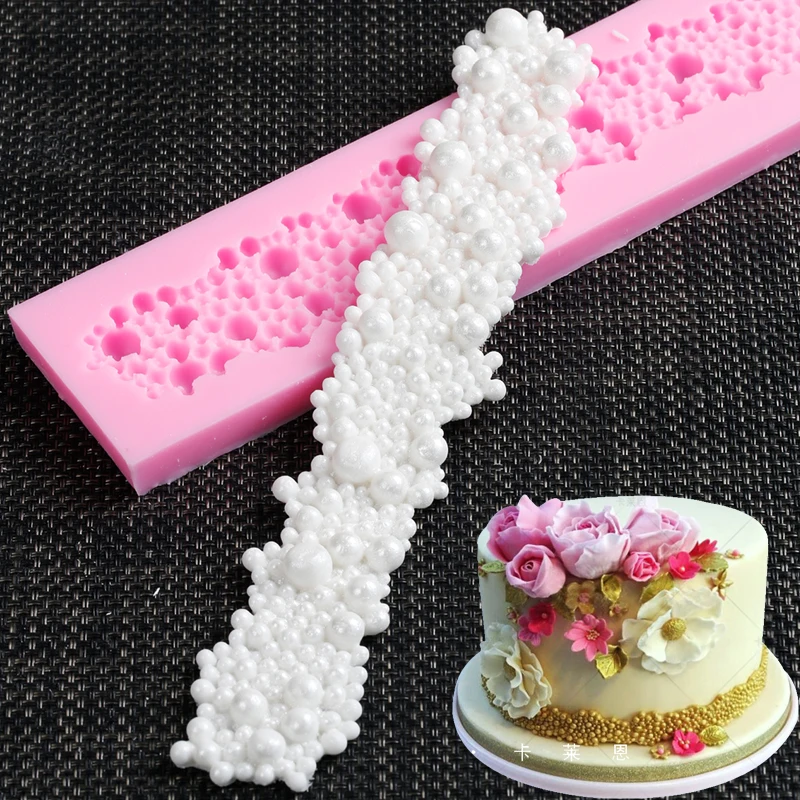 silicone pearls corner silk  cake decoration chocolate fandont candy clay mold