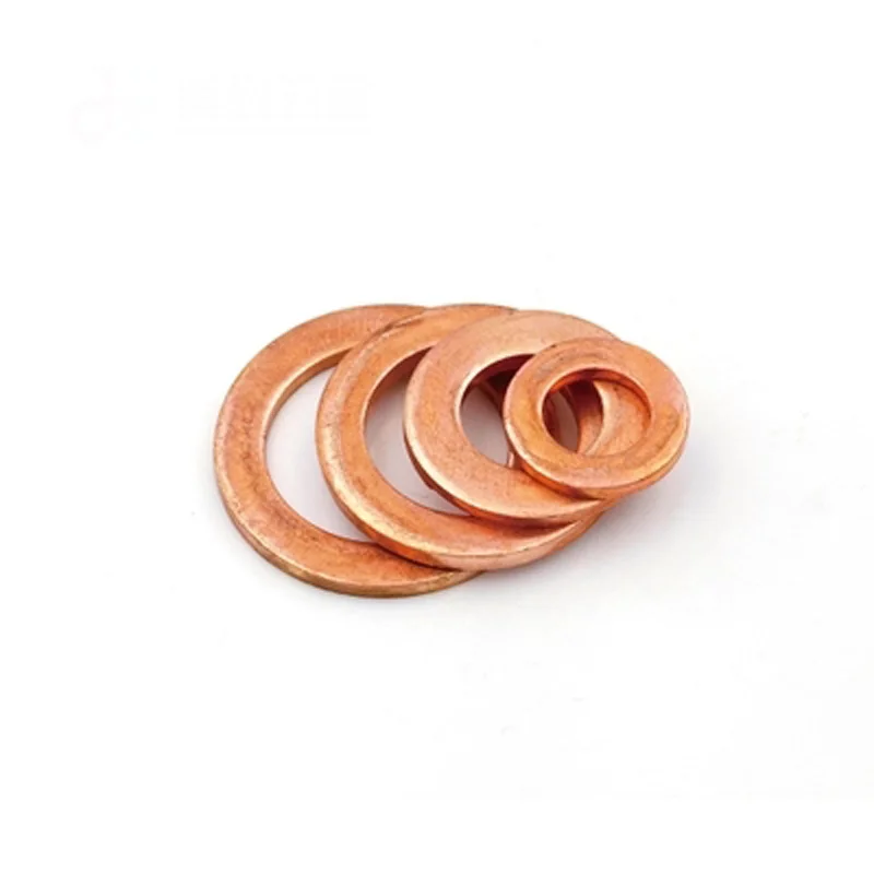 2pcs Copper washer inner diameter M27 M27.5 outer diameters M28-42 flat gasket marine table gasket Watts meson Thicknessv1-3mm