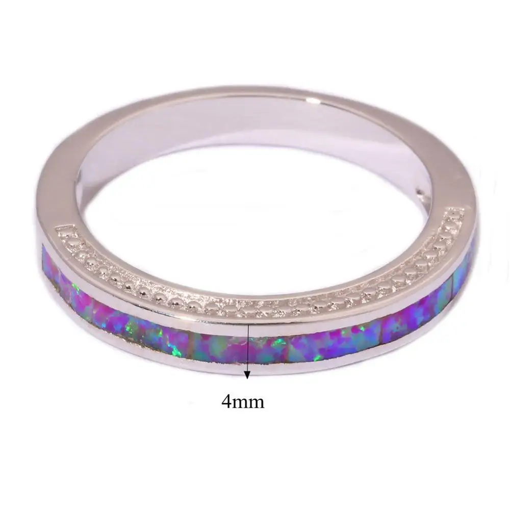 CiNily Created Pink Fire Opal Silver Plated Ring Wholesale Retail Fashion for Women Jewelry Ring Size 6 7 8 9 10 OJ9000