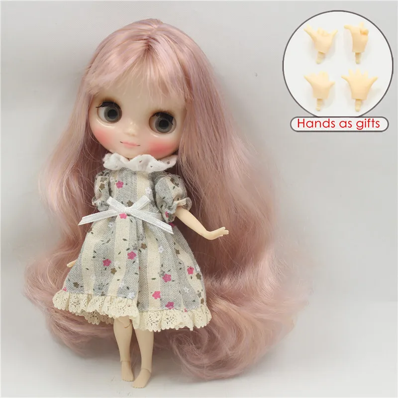 

DBS blyth middie doll Rose golden mix Purple hair joint body shiny face 1/8 20cm bjd gift toy anime girls gift