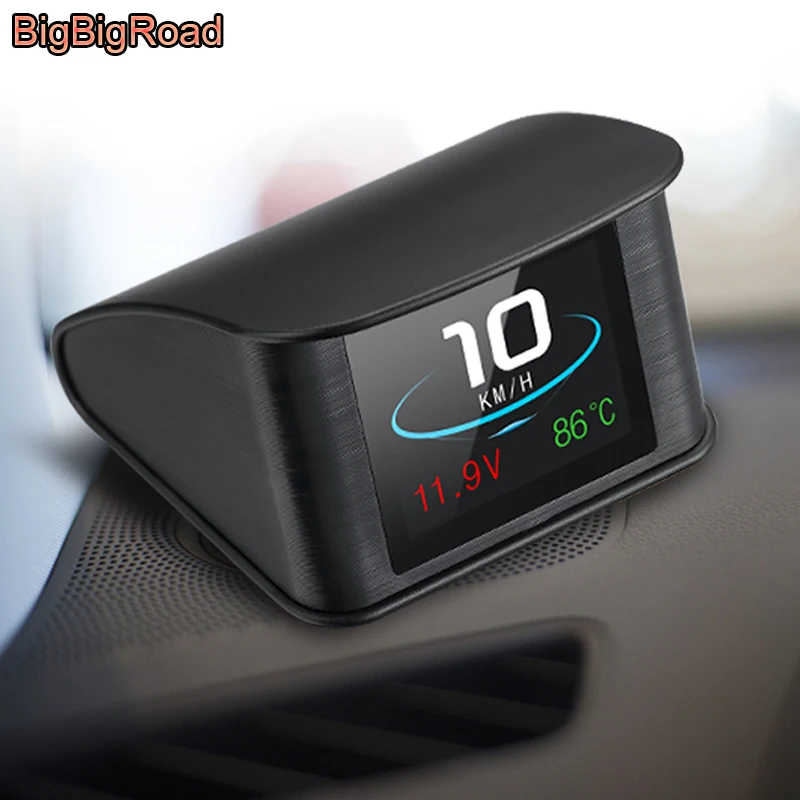 BigBigRoad Car Hud OBD 2 Computer Windscreen Projector Head Up Display For Toyota Camry C-HR CHR Prado Avensis RAV4 RAV-4 Crown