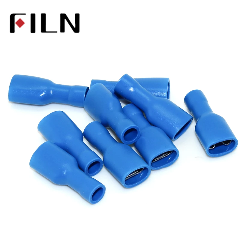 FDFD2-250 Female Insulated Electrical Crimp Terminal for 1.5-2.5mm2 wire Connectors Cable Wire Connector Terminal