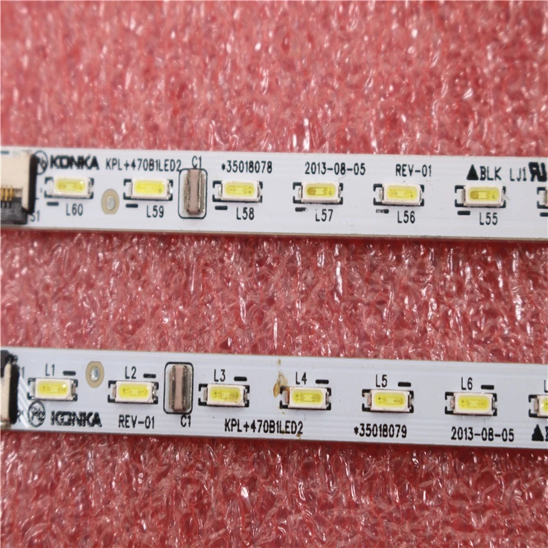 1pair x Original LED TV Backlight Strips for Konka LED47R5500PDF KPL+470B1LED2 35018081 60-LEDs 525mm Aluminum plate