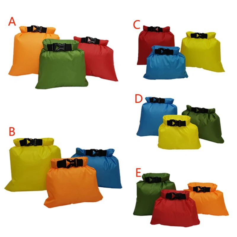 Bolsa seca à prova d\'água de 3 tamanhos, bolsa resistente à água para atividades ao ar livre, trilha, natação, atividades ao ar livre, l/l/3l