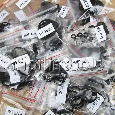 420Pcs Rubber O-Ring Assortment Kit / Section 1.5 1.9mm / Out Dia. 5-30mm