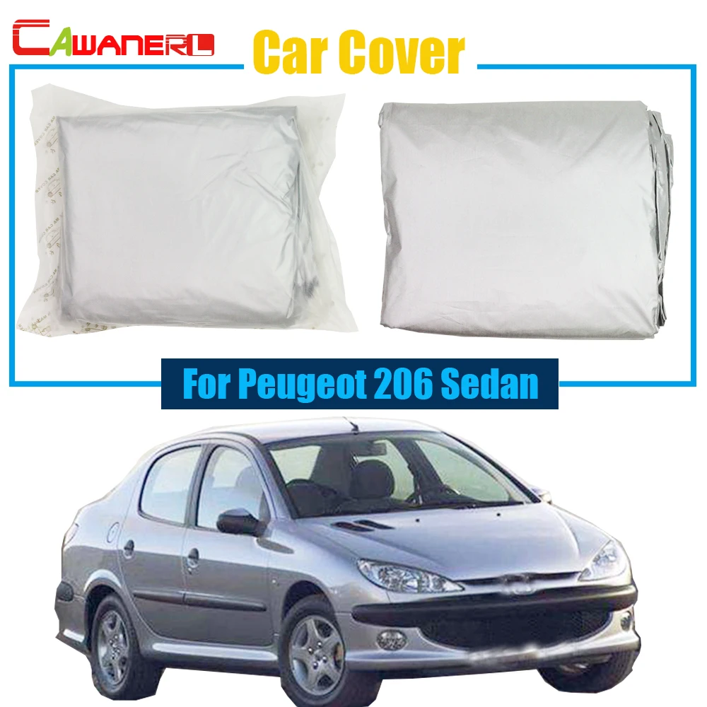 

Cawanerl For Peugeot 206 Sedan Car Cover Auto UV Anti Rain Sun Snow Resistant Dust Proof Cover