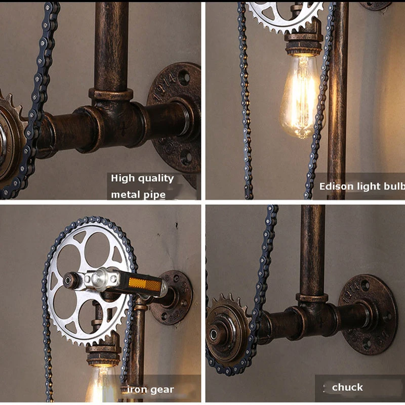 خمر والعتاد سلسلة انبوب ماء الجدار مصباح مطعم حانة علوي غرفة نوم غرفة المعيشة درج حانة بار مقهى غرفة ديكور الجدار الشمعدان الصدرية