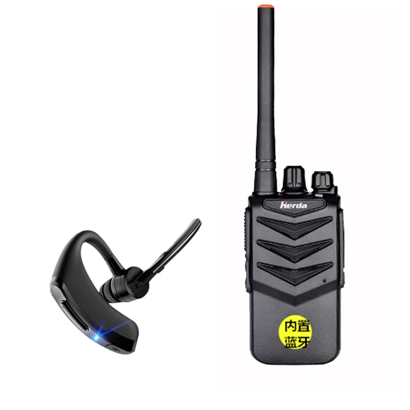 Walkie Talkie Hands-free Auricolare Bluetooth Auricolare Senza Fili Portatile A Due Vie Radio Cuffie Senza Fili Buletooth Auricolare