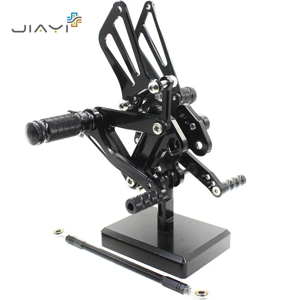 CNC Billet Adjustable Rearset Foot Pegs Pedals Rest Rear set Racing For Kawasaki Ninja ZX6R ZX636 1998-2002 ZZR600 2005-2008 00
