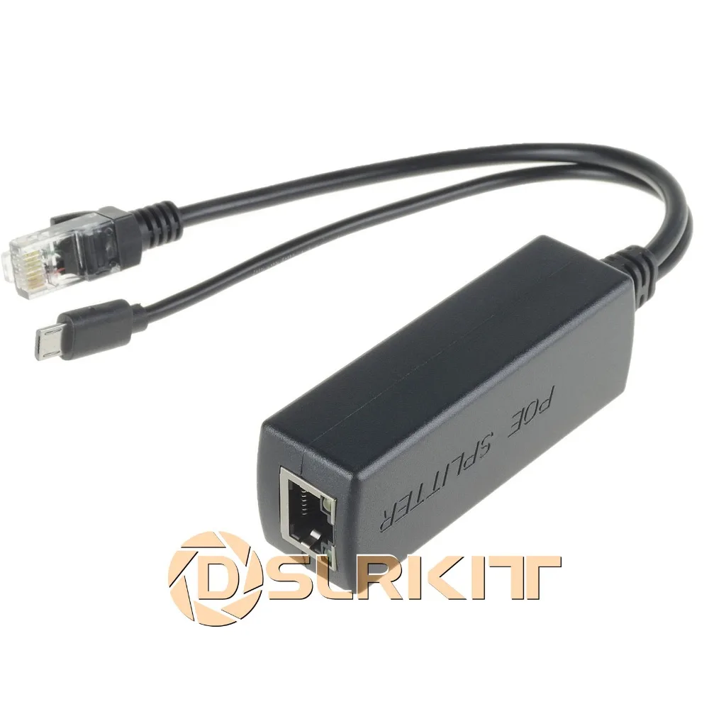 

DSLRKIT Active PoE Splitter Power Over Ethernet 48V to 5V 2.4A Micro USB 4 Raspberry Pi (4 PCS)