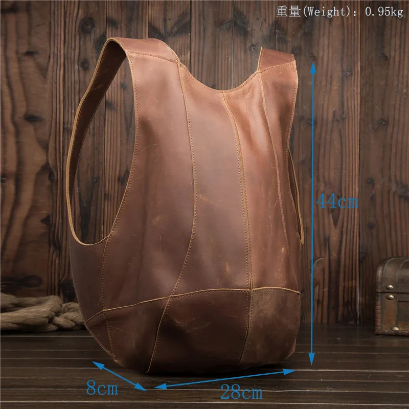 Real Leather Backpack for Men Personalized Retro Travel Business Large Tote Hand Bags Anti Theft for Male Female Boys School