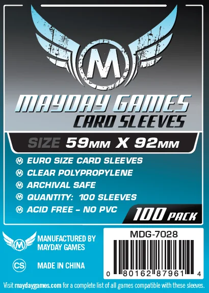 MAYDAY-Pochettes de protection transparentes pour cartes de jeu de société, 500 pièces