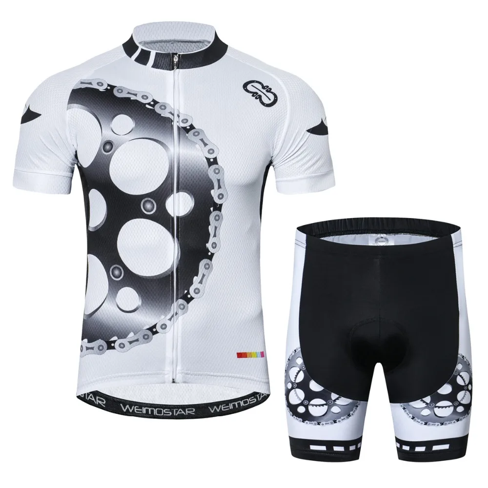 Pro Team Cycling Jersey Set Gear Bike Uniform Cycle Shirt Ropa Ciclismo Bicycle MTB Cycling Clothing Black White Yellow Green