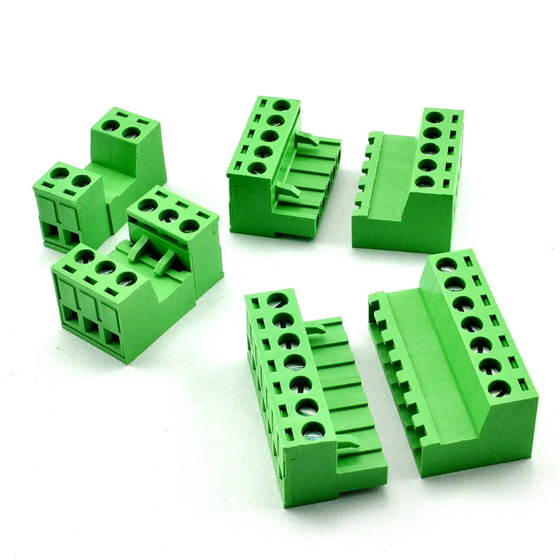 10sets  Solderless pluggable terminals KF2EDG5.08-2p/3p/4p/5p/6p/7p/8p/9p/10p-24PIN Pitch 5.08MM  Butt-type plug-in