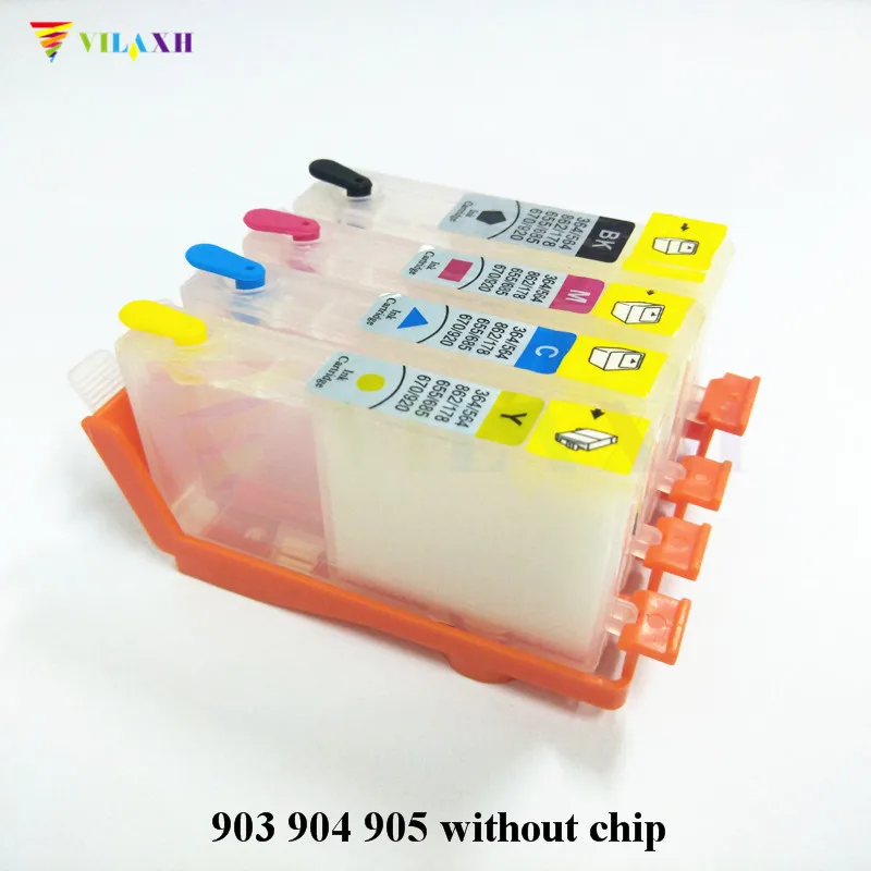 

Vilaxh 903 Refillable Ink Cartridge Replacement For HP 903 904 905 OfficeJet 6950 6956 Pro 6960 6961 6964 Printer Without chip