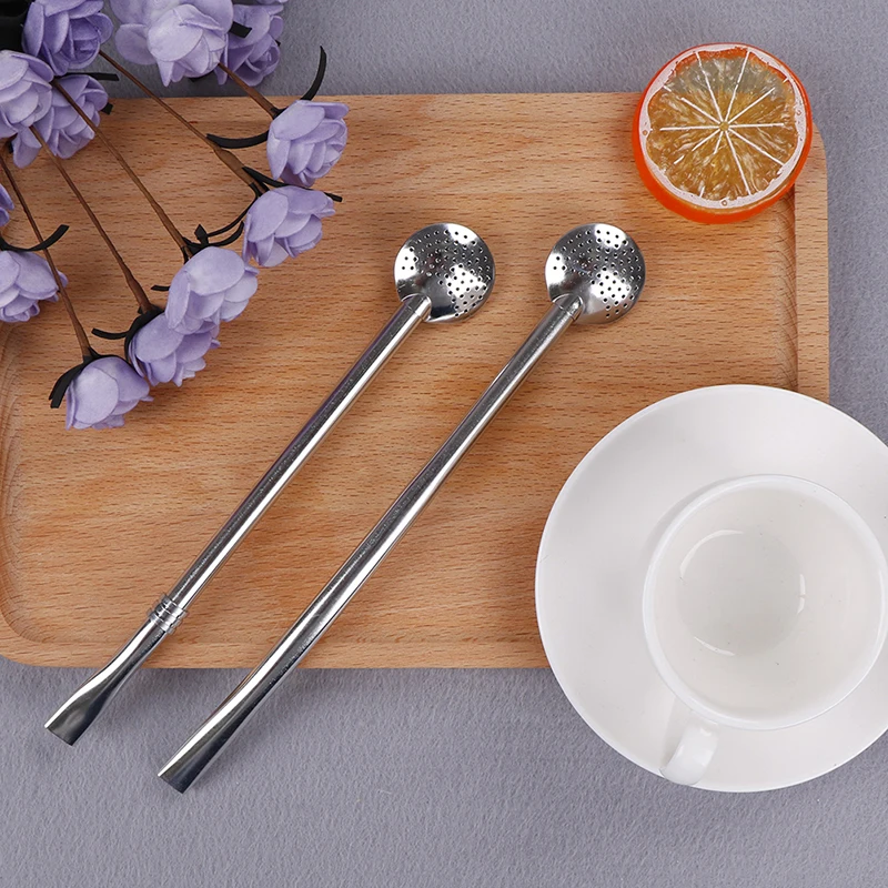 1PCS Hot Drinking Straw Filter Creative Stainless Steel Handmade Yerba Mate Tea Bombilla Gourd Washable Practiacl Tea Tool