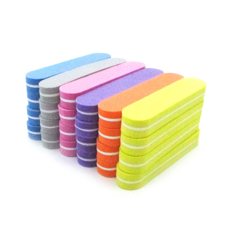 New 20pcs Mini Nail File Polish Sanding Washable Nail Care Buffing Double Sided Papersand Nail Art Pedicure And Manicure Tools