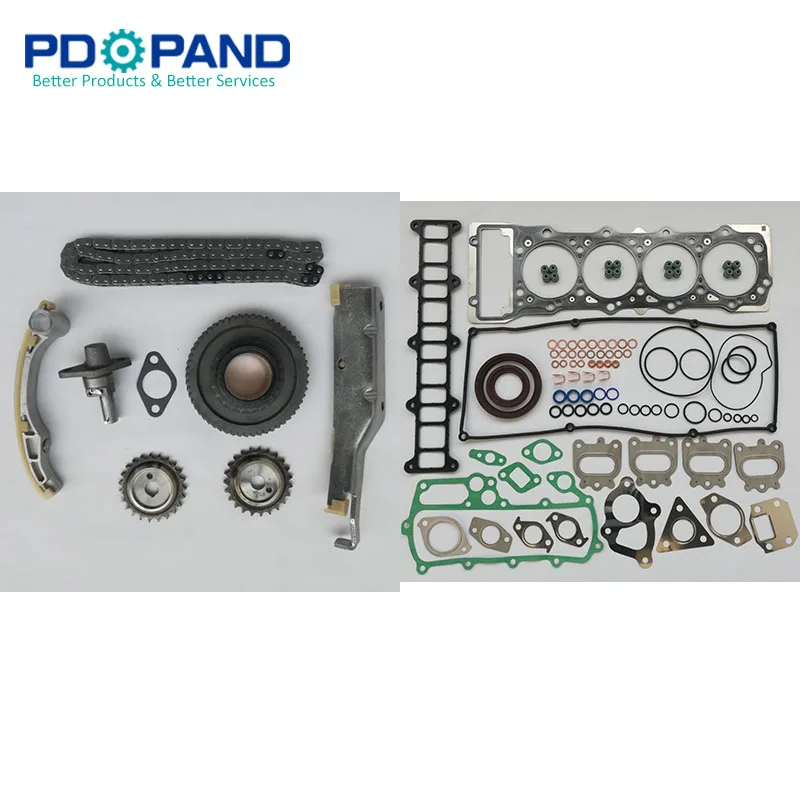 4M41 4M41T Timing Chain Kit and Complete Gasket Set for Mitsubishi Shogun III/ Pajero V68/V78 V68W V78W 3.2L