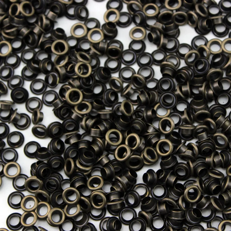 300set 8mm bronze copper eyelets buttons clothes accessory handbag findings metal eyelet