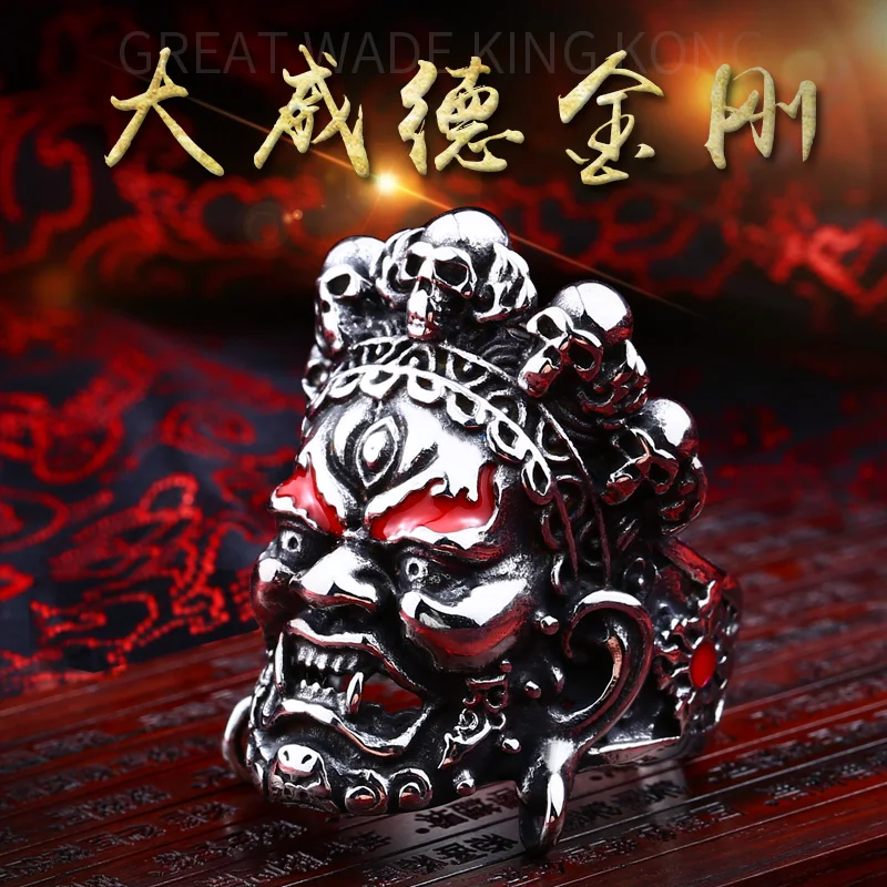 Beier new store Skull ring Buddha God of Wealth Adjustable fashion ring man or women jewelry dropshipping LLBR8-457R