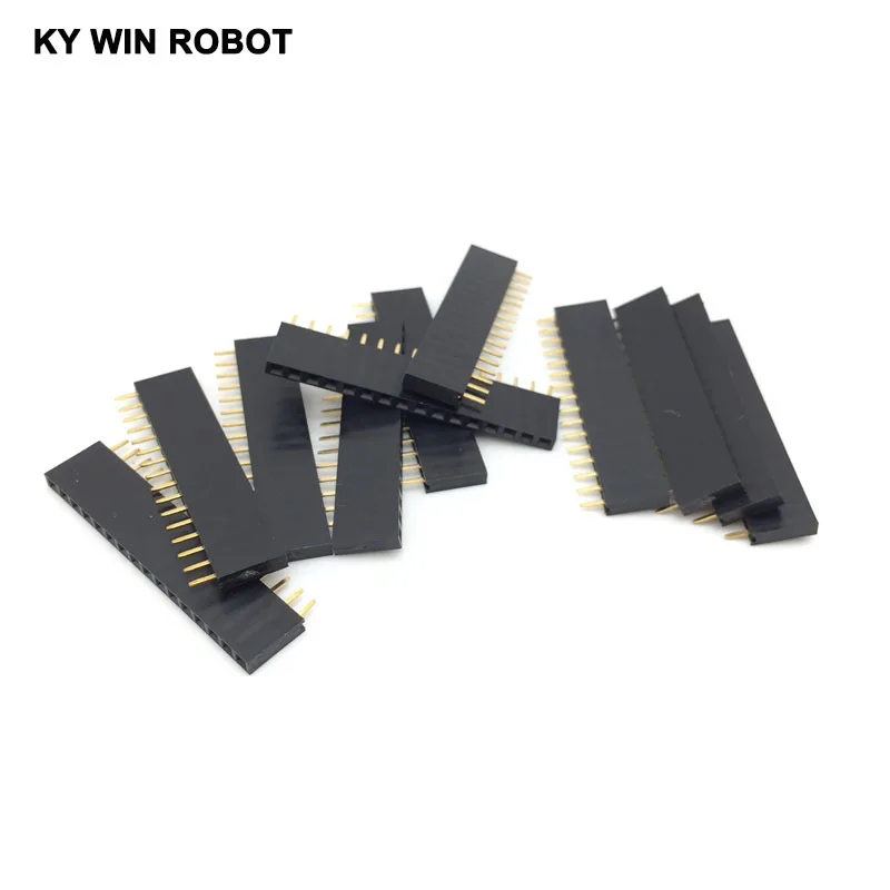 10PCS 1x16 16PIN Single Row Straight Female Pin Header Connector 2.54MM Pin Header Strip 1*16P