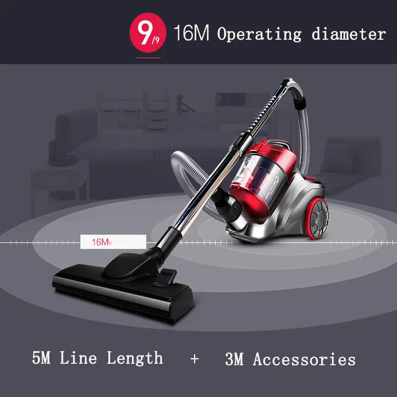 Ultra-quiet Vacuum Cleaner Powerful Dust Cleaner Household Electric Vacuum Cleaner 220V 1200W Handheld Dust Collector