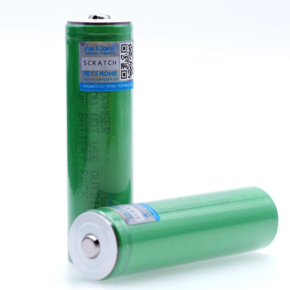 4 قطعة VariCore VTC6 3.7V 3000 mAh 18650 ليثيوم أيون بطارية قابلة للشحن 30A التفريغ ل US18650VTC6 بطاريات + وأشار