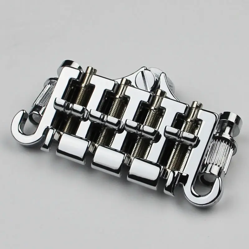 3 Point 4 String Bass Bridge Tailpiece Chrome For GBS EP Guitar Parts